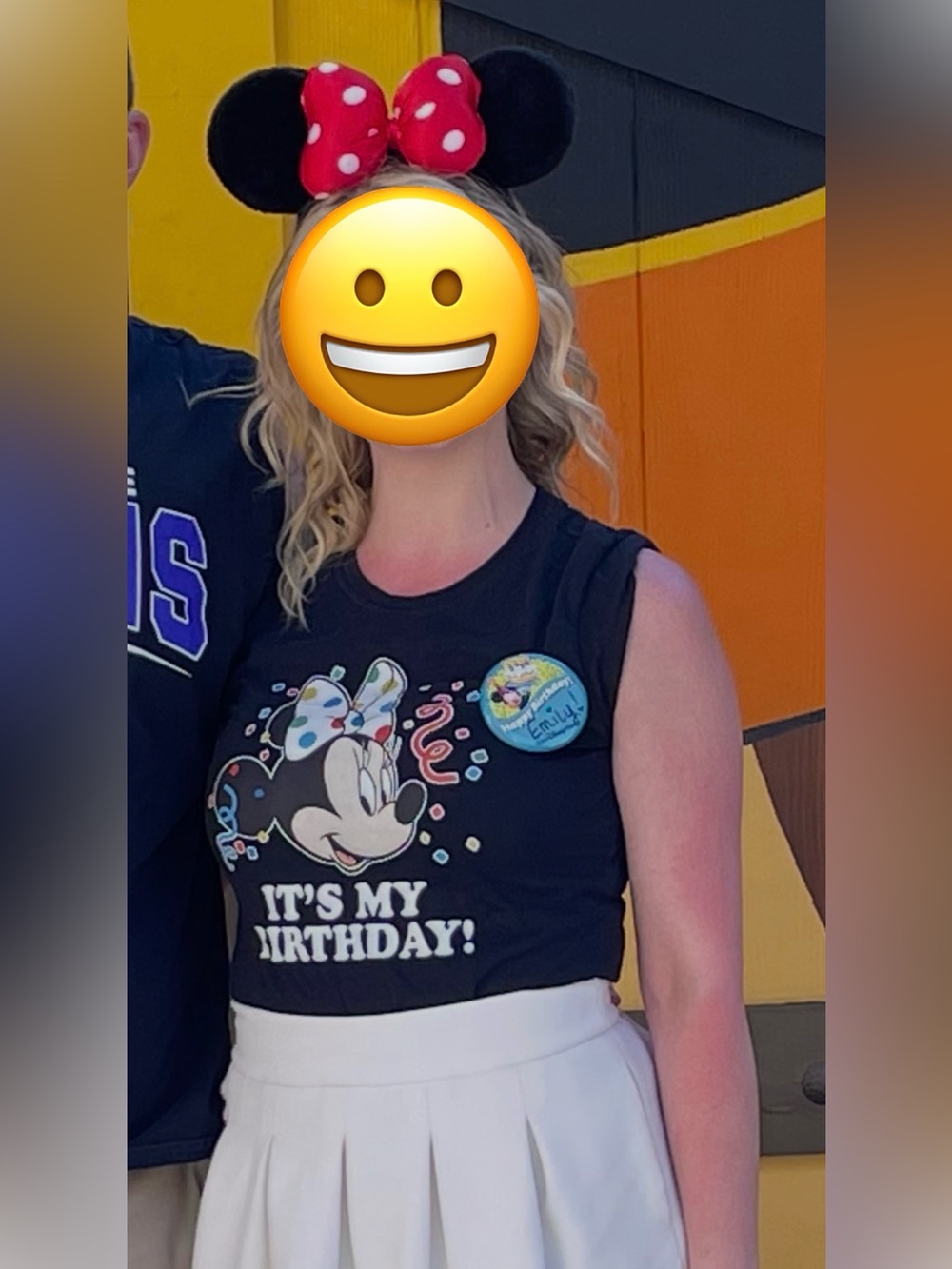 Disney Black Minnie Mouse "It's My Birthday" Fitted Graphic Tee